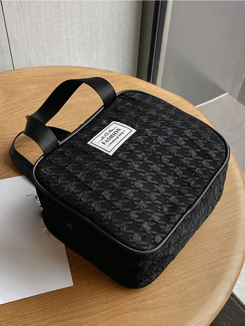 Houndstooth Pattern Square Bag