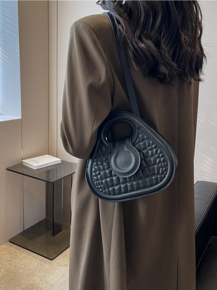 Textured Double Handle Novelty Bag