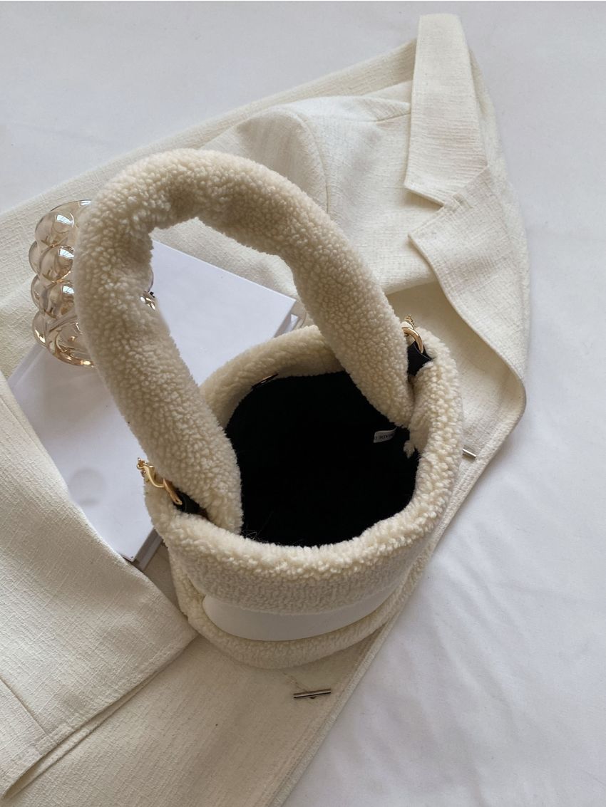 Mini Two Tone Chain Bucket Bag