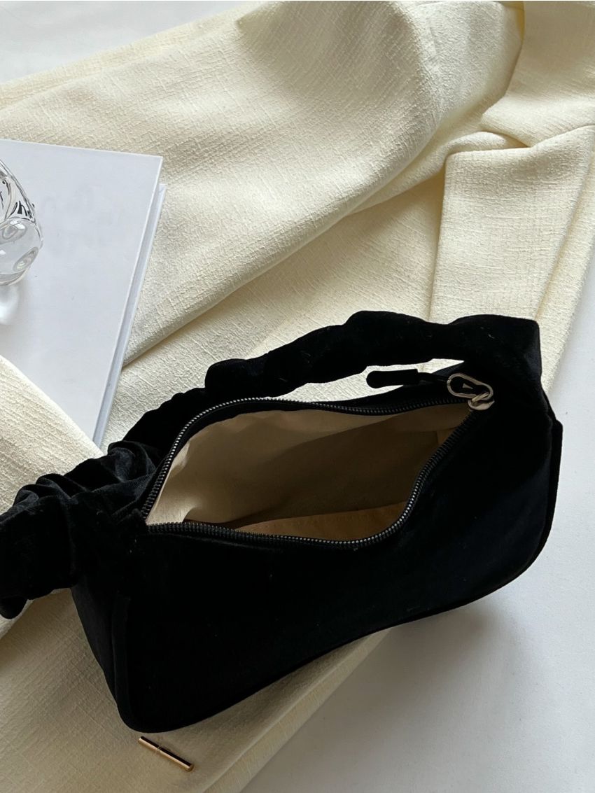 Minimalist Fuzzy Baguette Bag