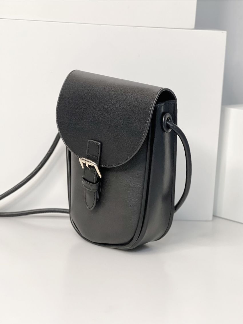 Buckle Decor Flap Phone Wallet