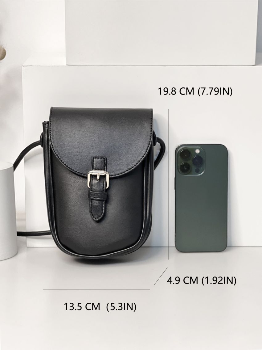 Buckle Decor Flap Phone Wallet