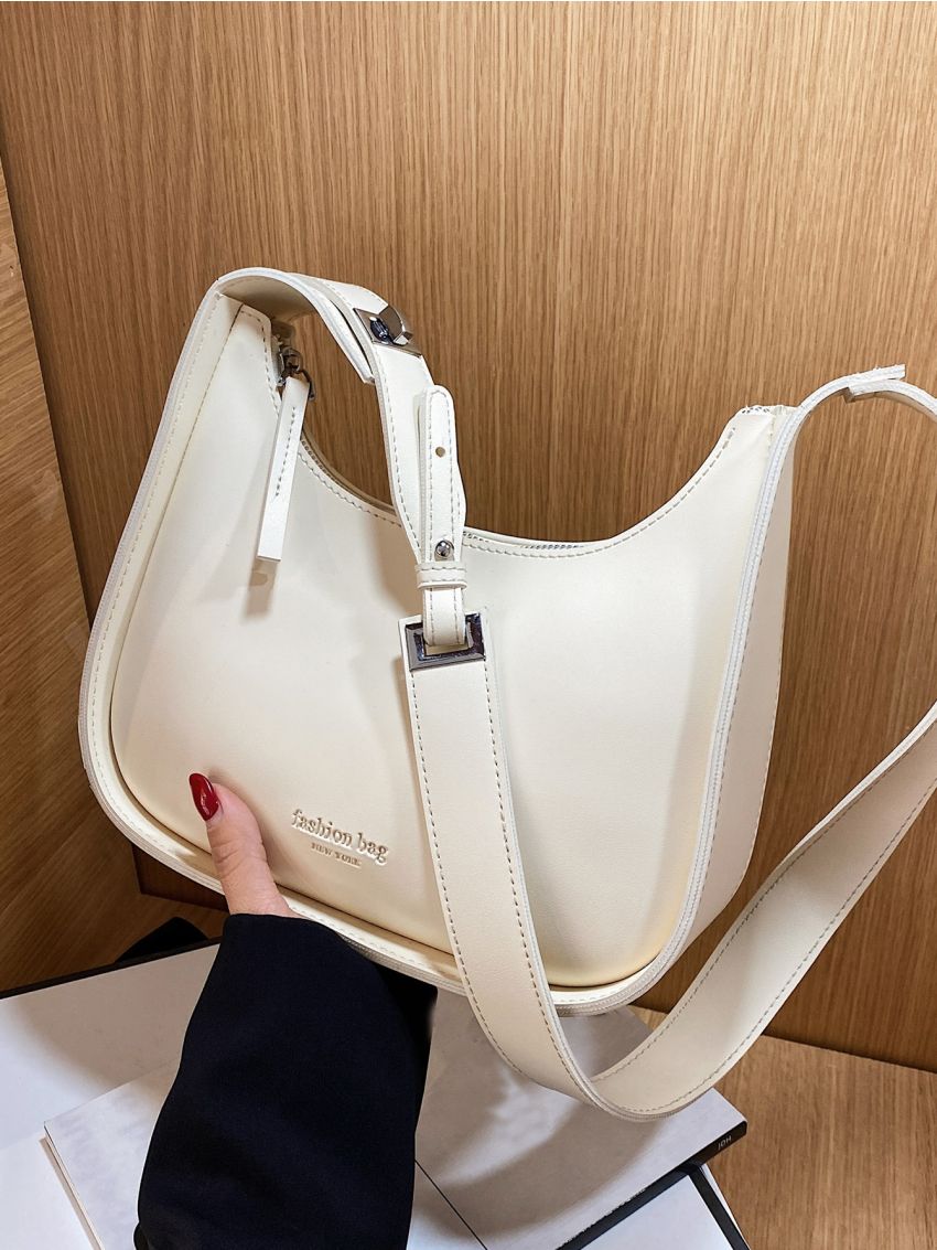 Letter Detail Hobo Bag