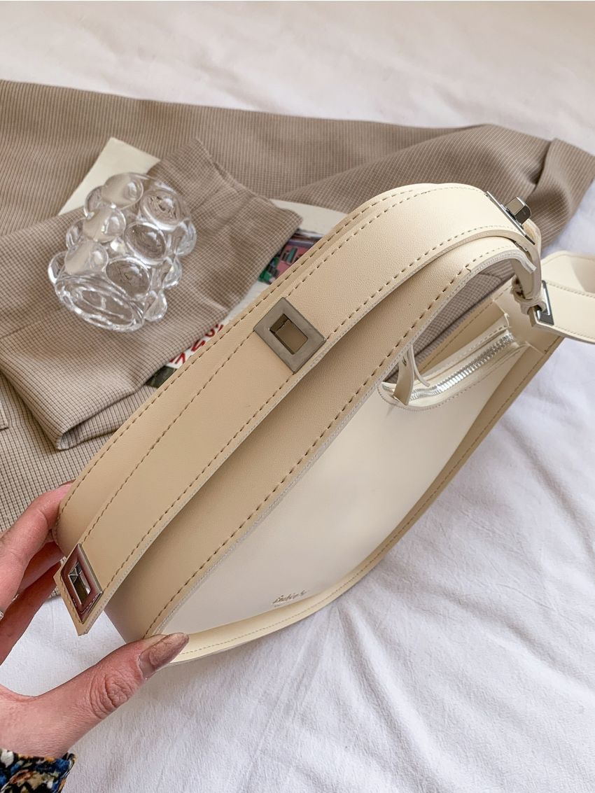 Letter Detail Hobo Bag