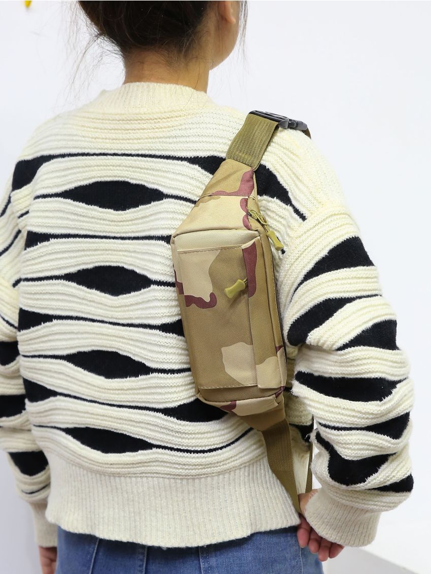 Camo Print Waist Bag