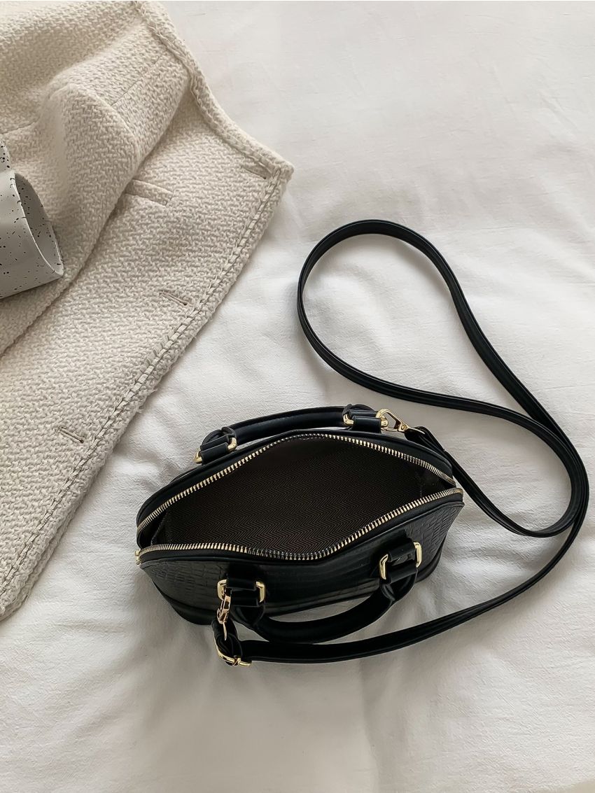 Mini Crocodile Embossed Dome Bag