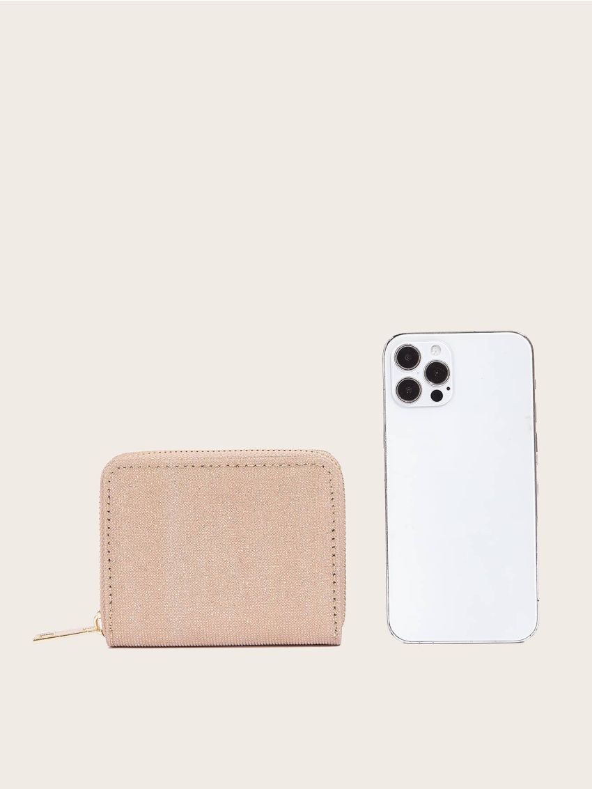 Zip Around Glitter Card Holder