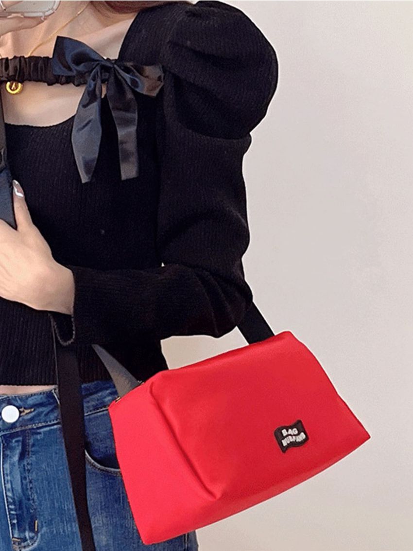 Patch Detail Square Bag