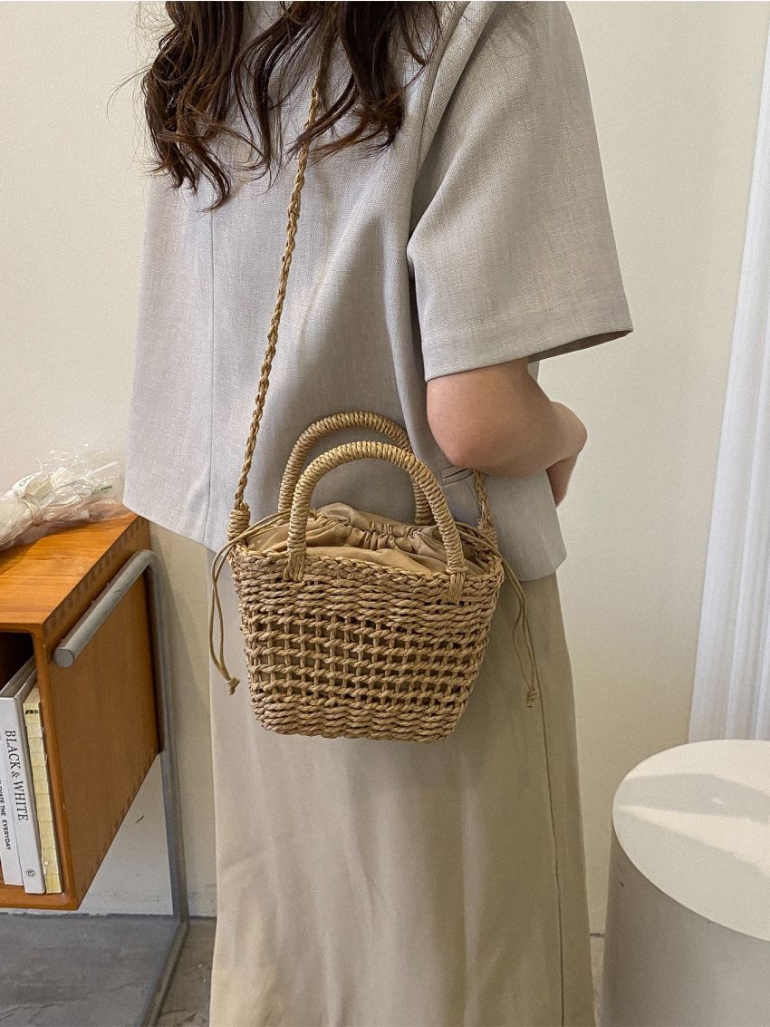 Mini Hollow Out Straw Bag