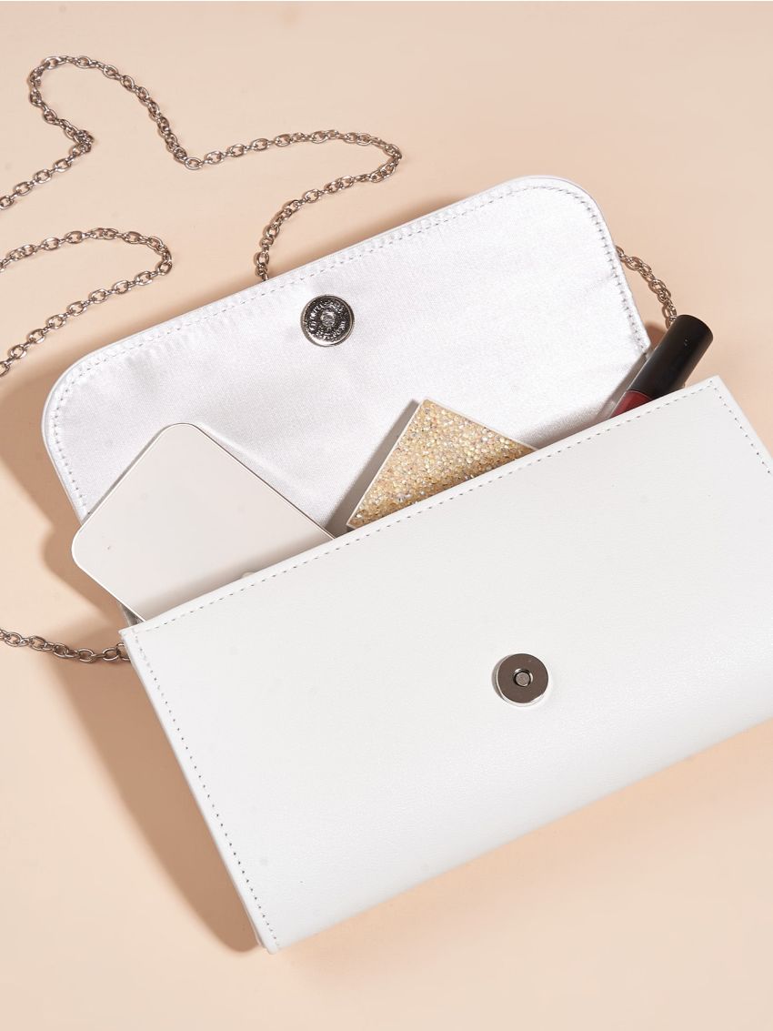 Chain Flap Square Bag