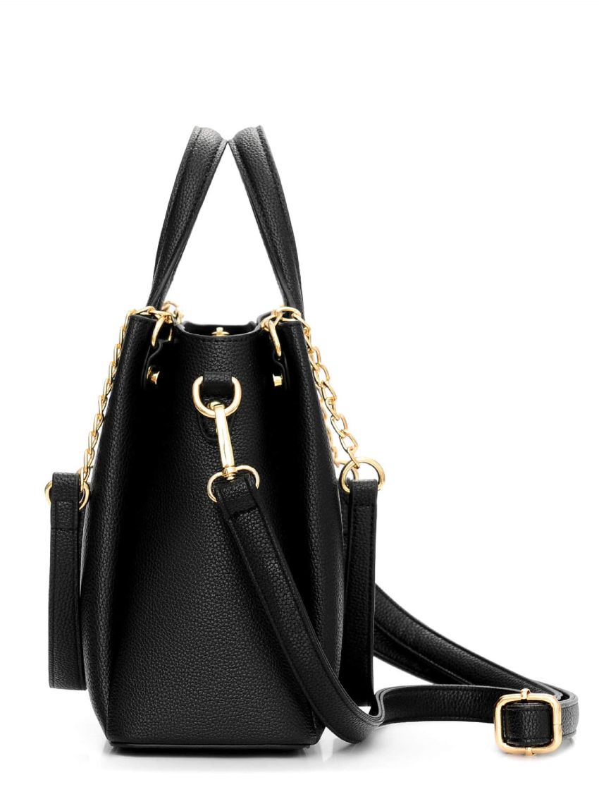 Studded Decor Chain Square Bag
