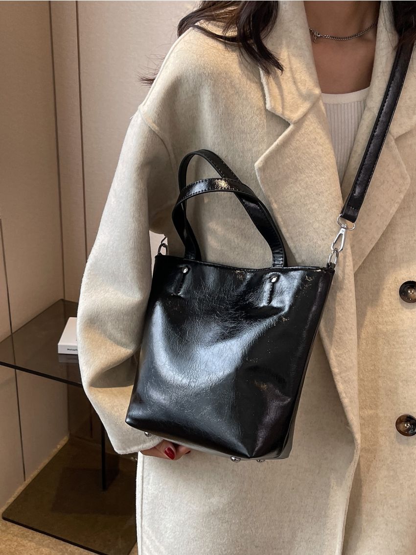 Studded Decor Square Bag