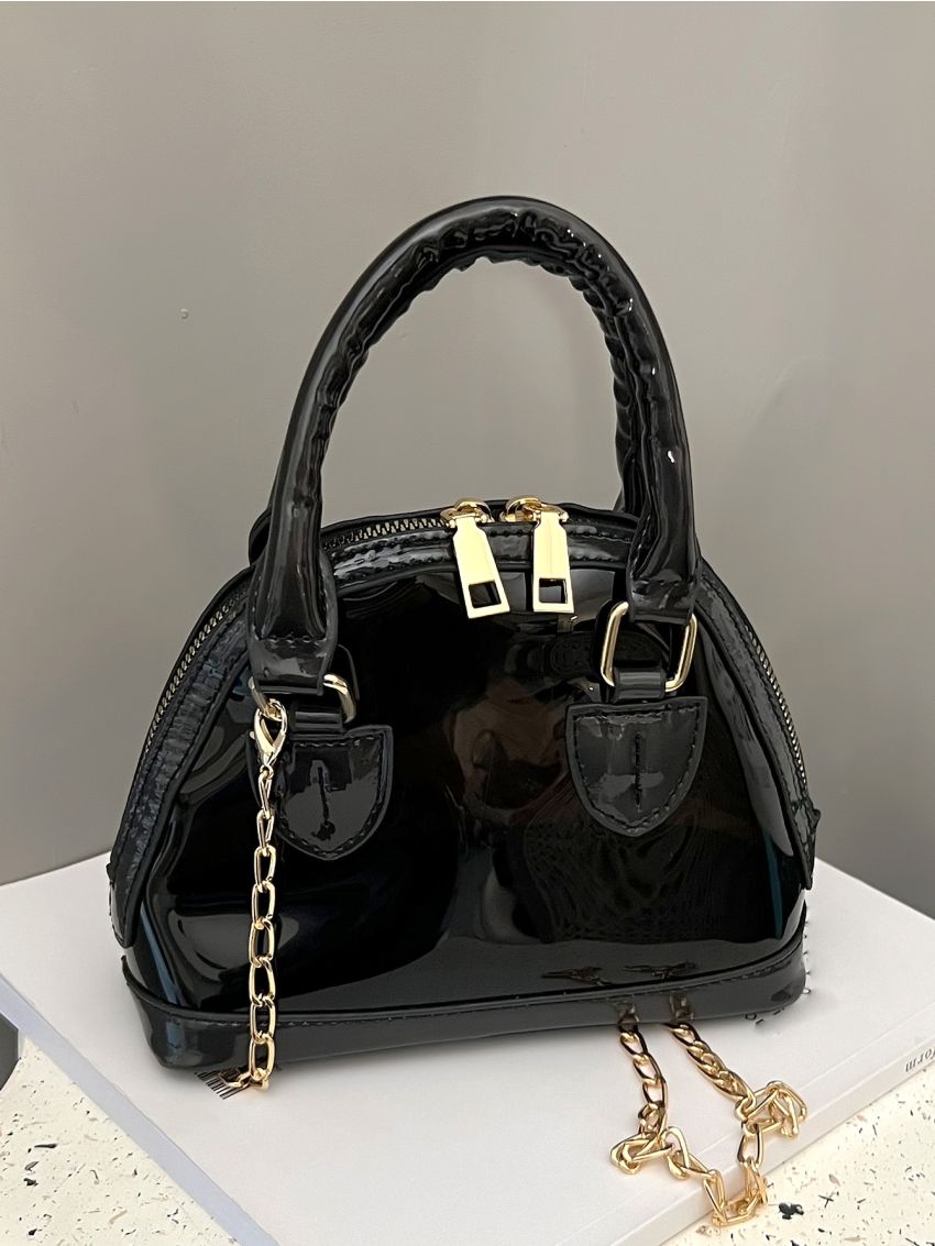 Chain Decor Dome Bag