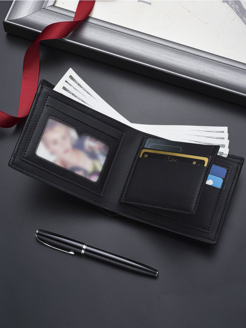 Black Small Wallet Fold Over