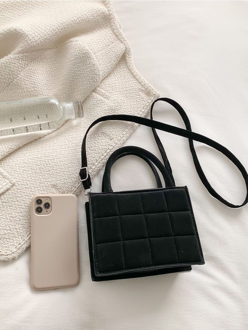 Mini Quilted Detail Square Bag