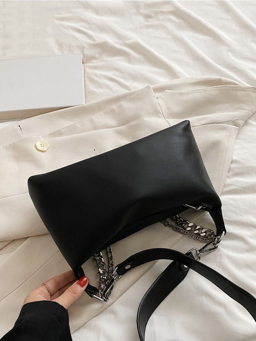 Chain Decor Hobo Bag