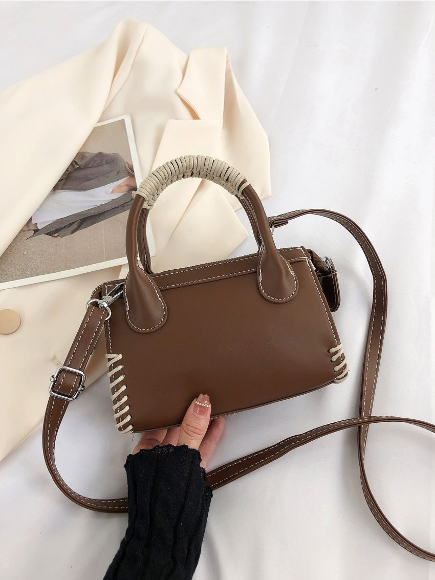 Mini Stitch Detail Square Bag