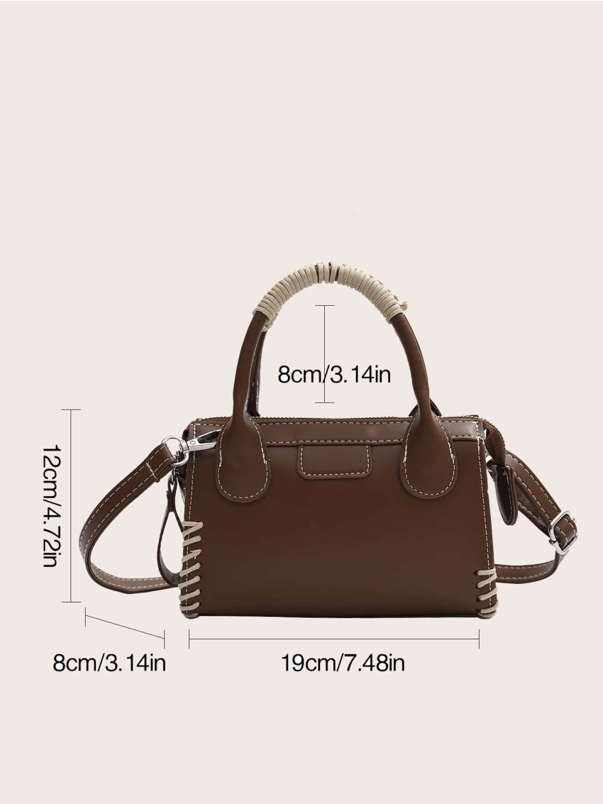 Mini Stitch Detail Square Bag