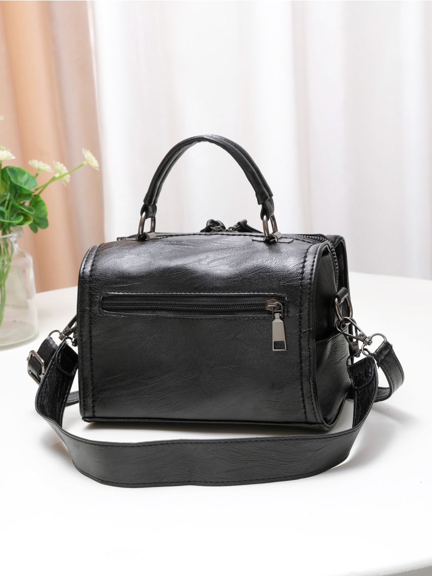 Minimalist Zipper Square Bag, Mothers Day Gift For Mom