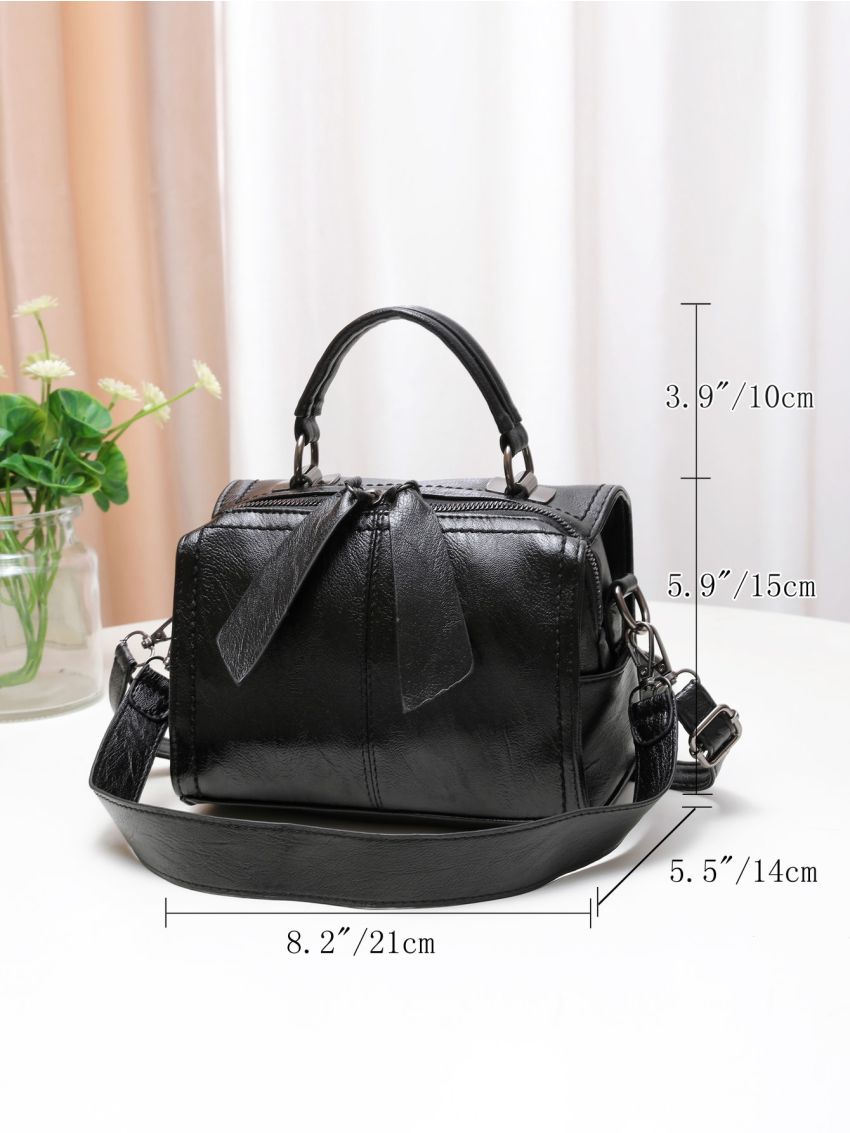 Minimalist Zipper Square Bag, Mothers Day Gift For Mom