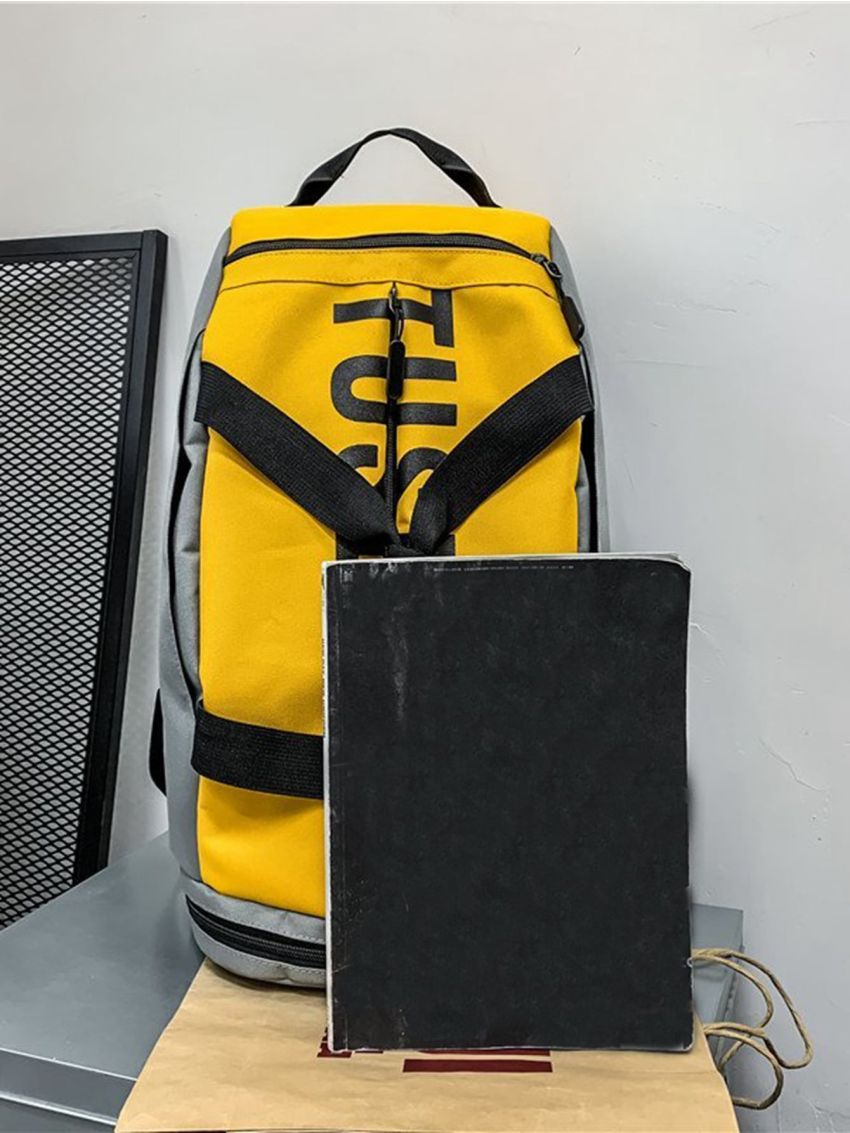 Letter Graphic Waterproof Functional Backpack