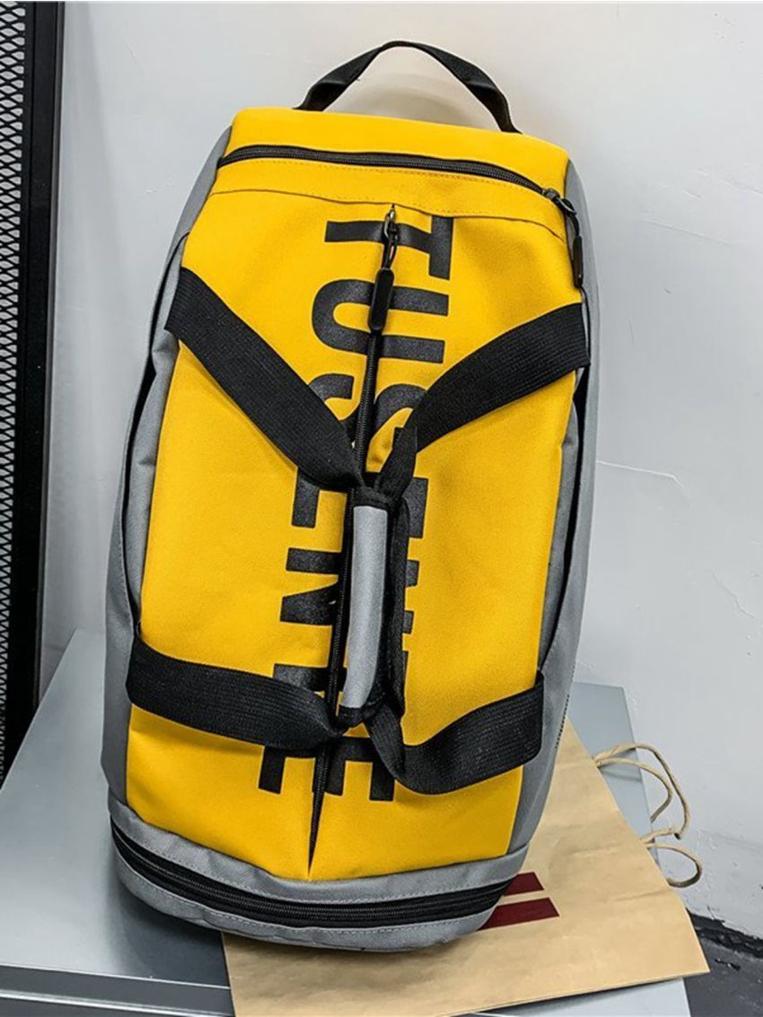 Letter Graphic Waterproof Functional Backpack