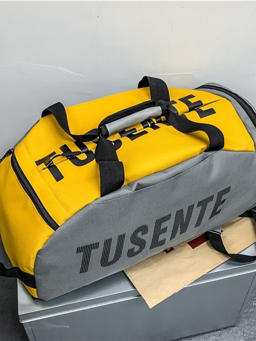 Letter Graphic Waterproof Functional Backpack