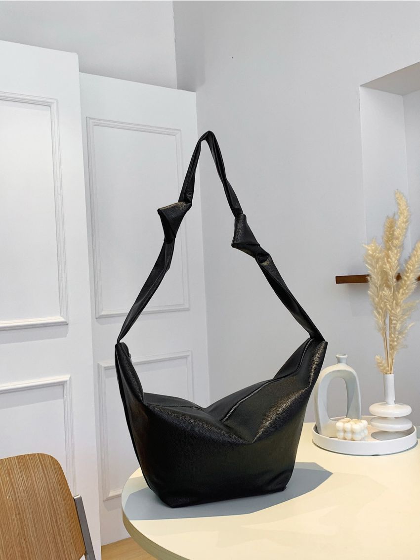Oversized Hobo Bag Solid Color