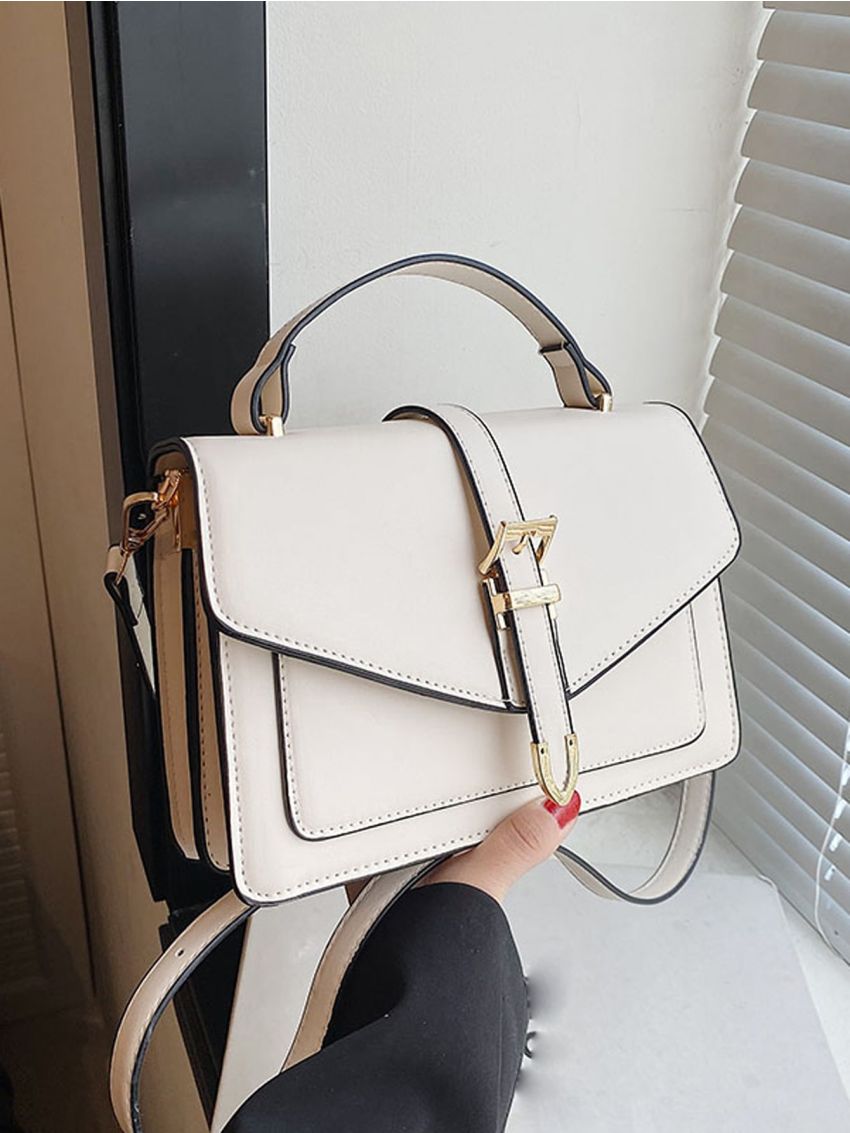 Buckle Decor Flap Square Bag