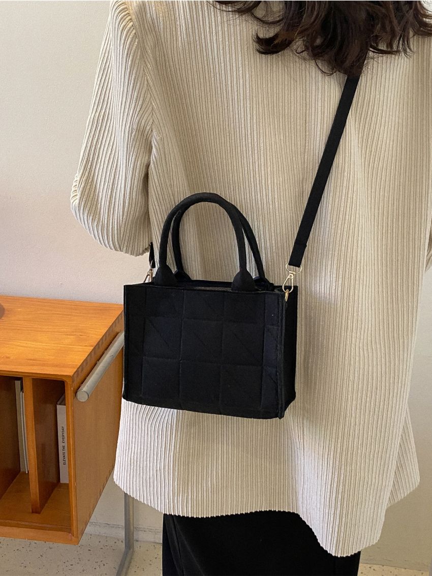 Mini Stitch Detail Square Bag