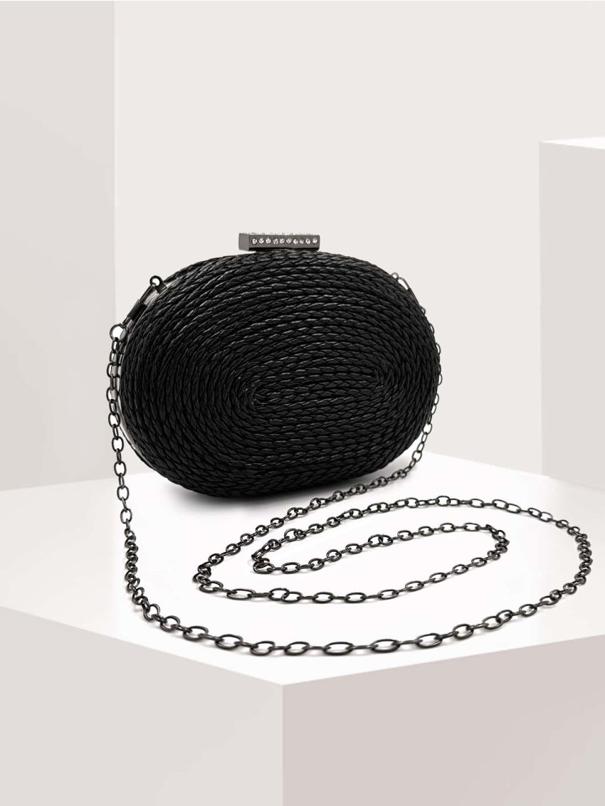 Mini Rhinestone Decor Chain Box Bag