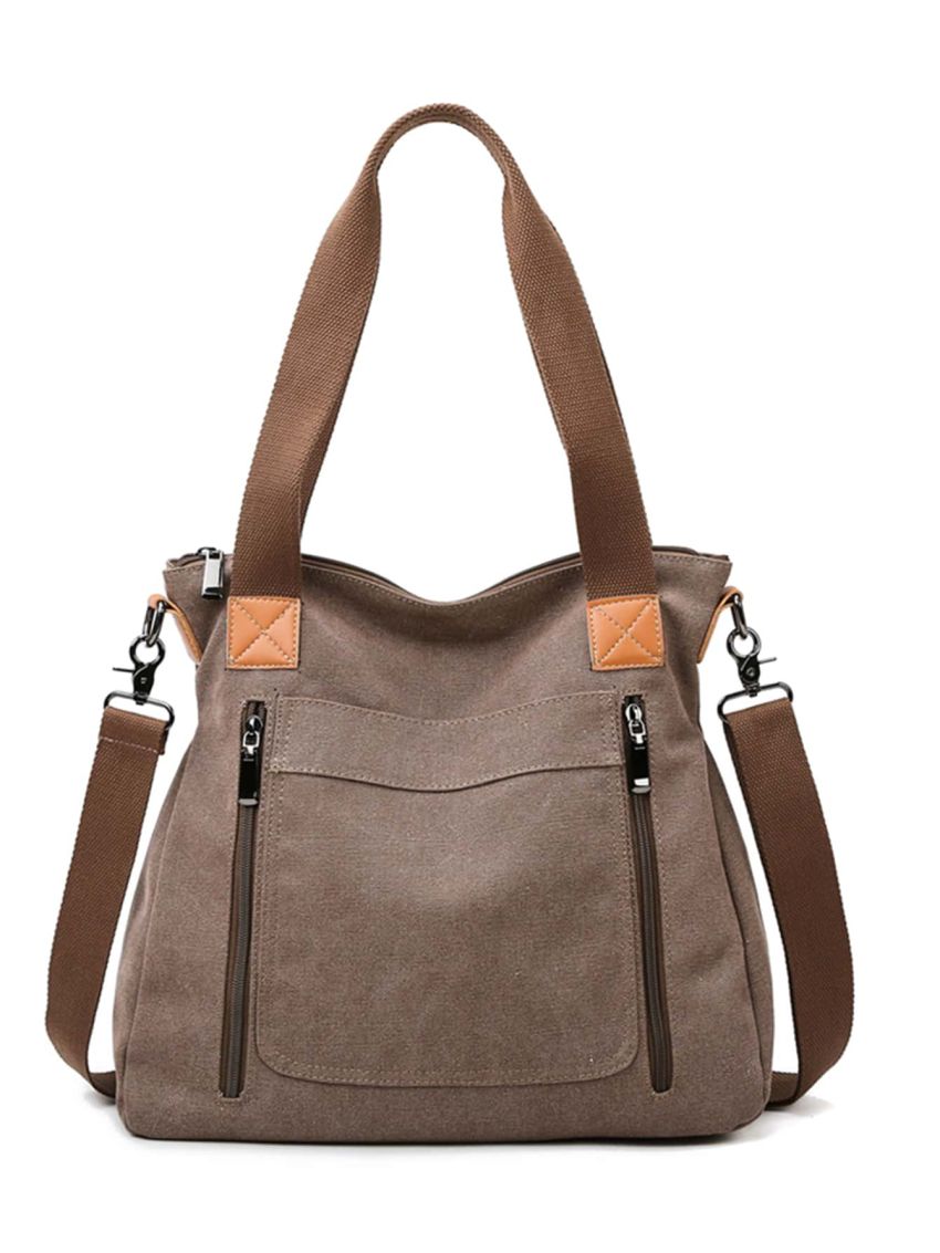 Patch Decor Shopper Bag