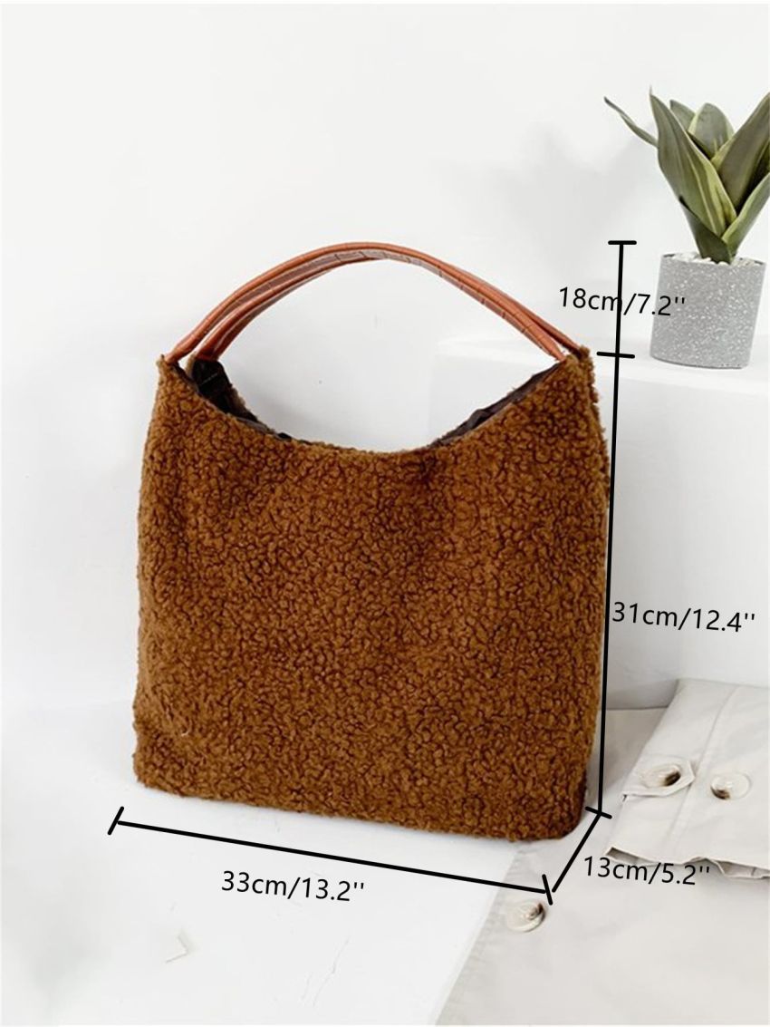 Fluffy Shoulder Tote Bag
