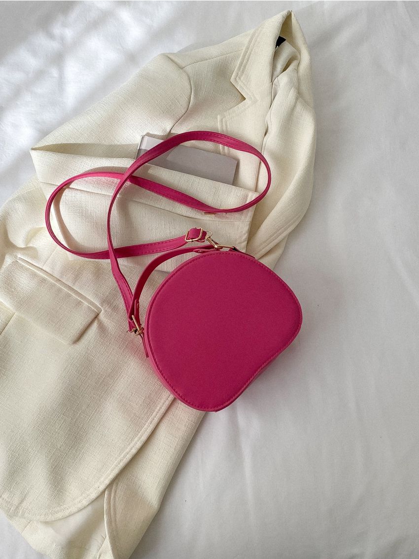 Mini Letter Graphic Top Handle Circle Bag