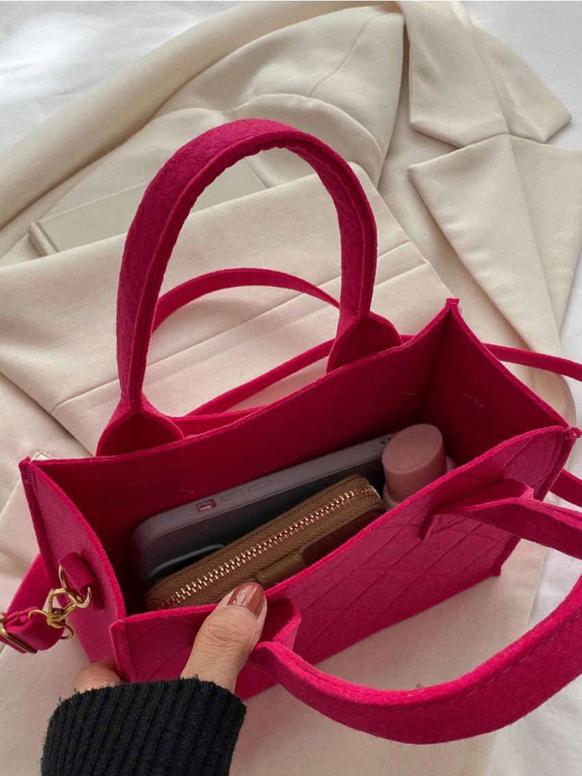 Neon Pink Square Bag