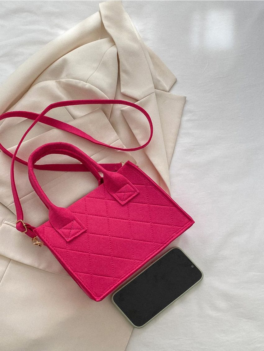 Neon Pink Square Bag