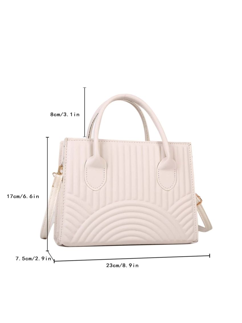 Minimalist Quilted Pattern Square Bag