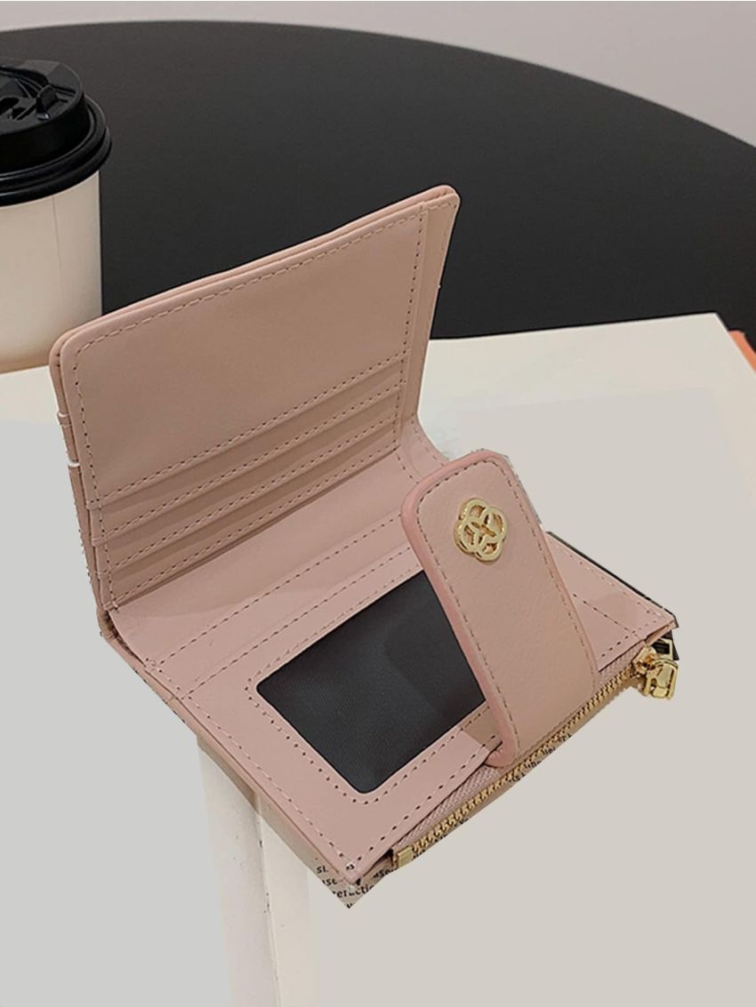 Quilted Fold Over Small Purse Multi-Card Card Organizer For Storage Credit Cards