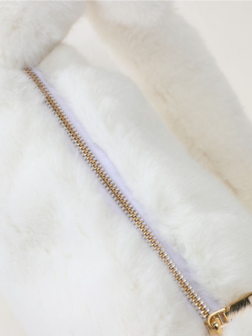 Minimalist Fuzzy Square Bag