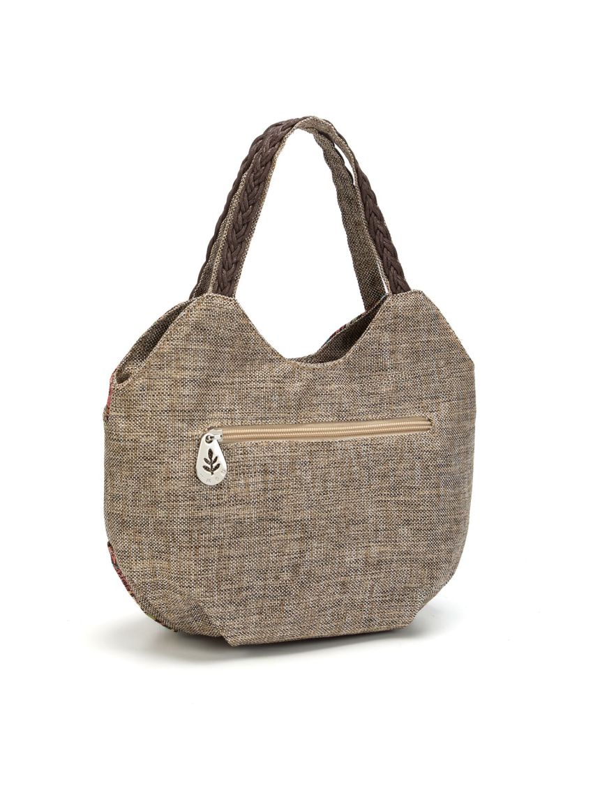 Camel Handwoven Tourism Multi Compartment Lightweight Durable One Shoulder Handheld Hook Knitted Bag