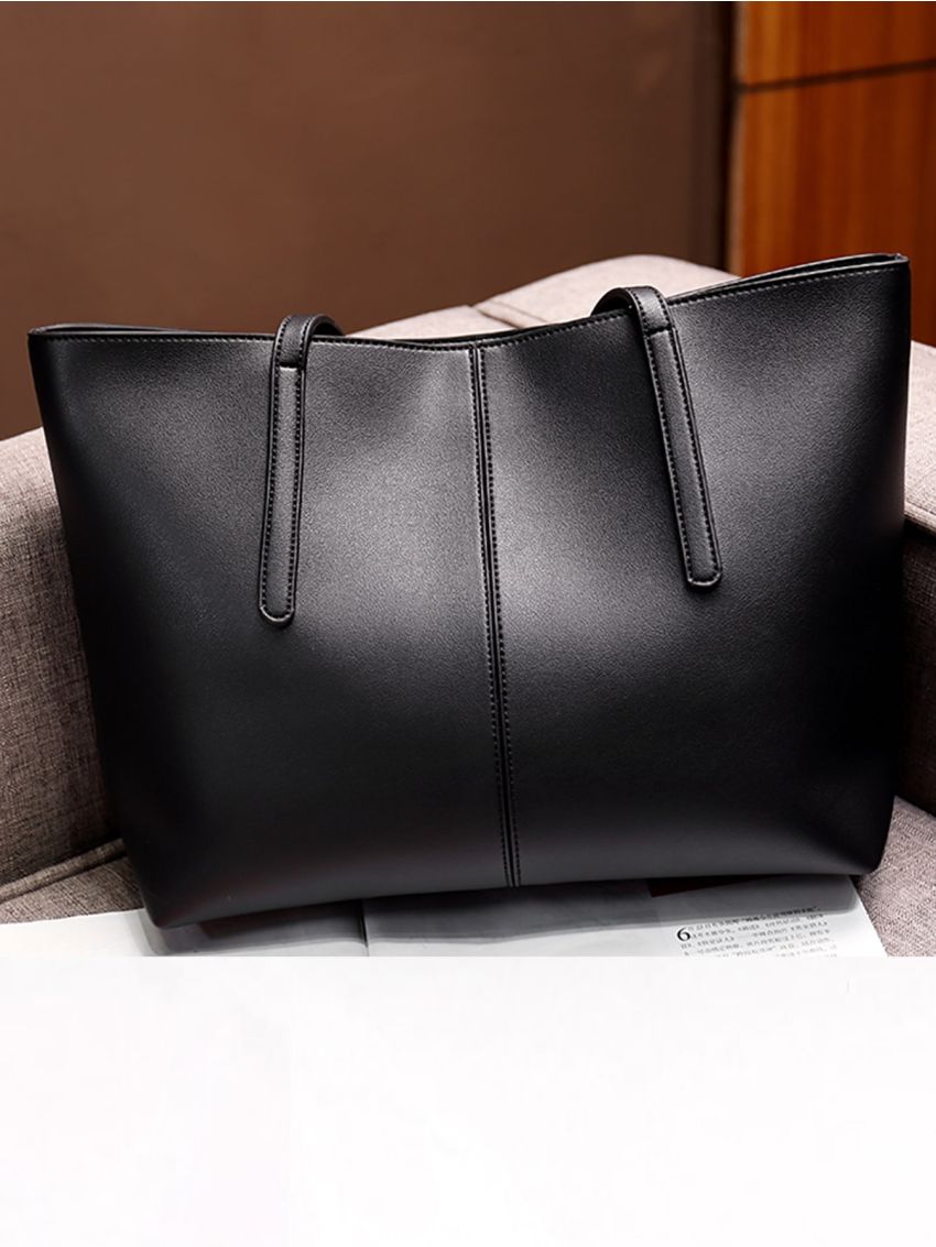 Stitch Detail Shoulder Tote Bag, Mothers Day Gift For Mom