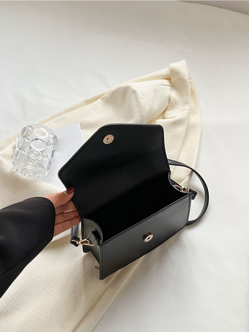 Mini Crocodile Embossed Flap Square Bag