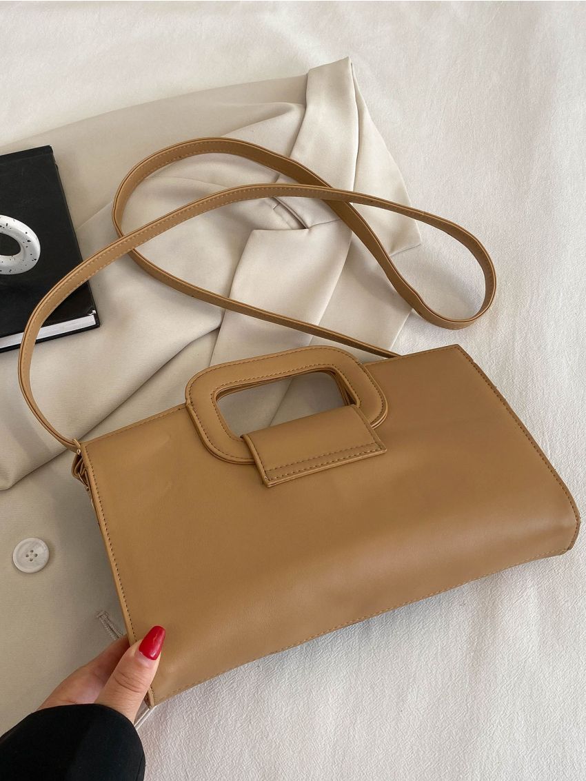 Colorblock Square Bag  Geometric Pattern Elegant