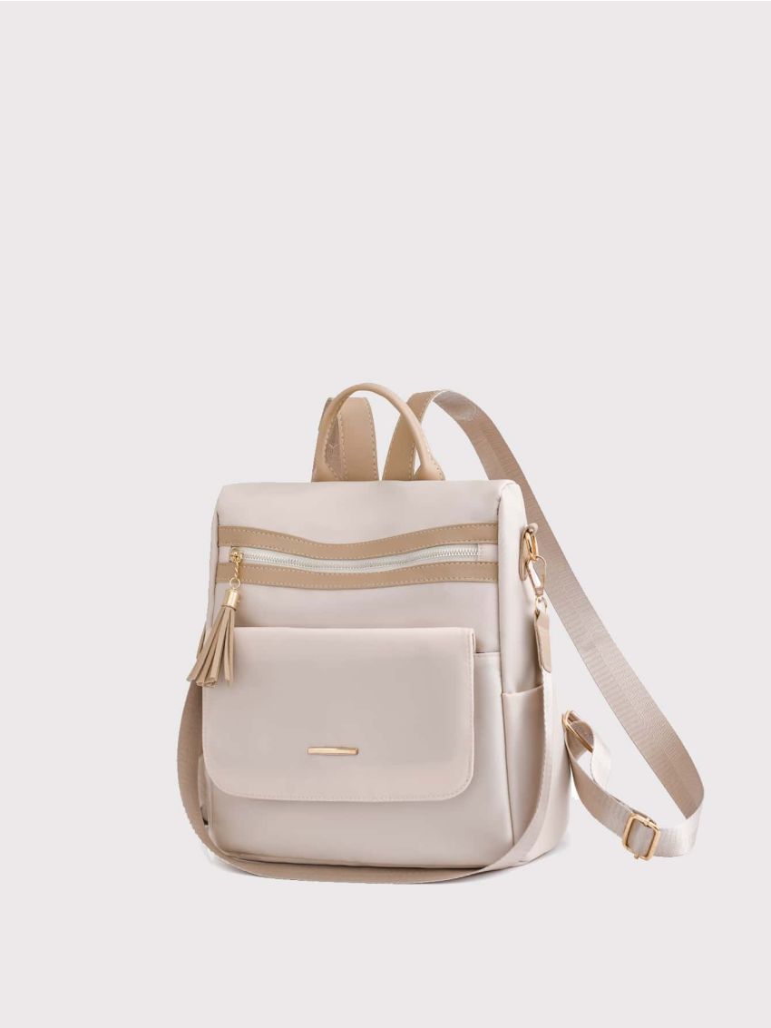 Tassel Decor Functional Backpack