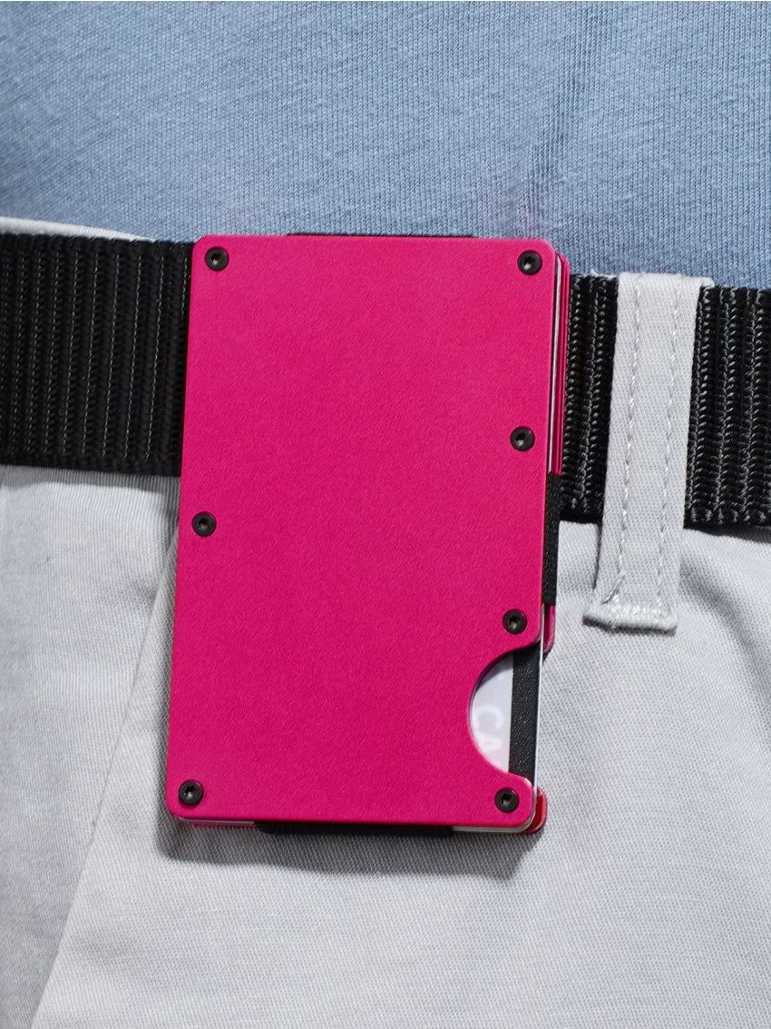 Neon Pink Card Holder