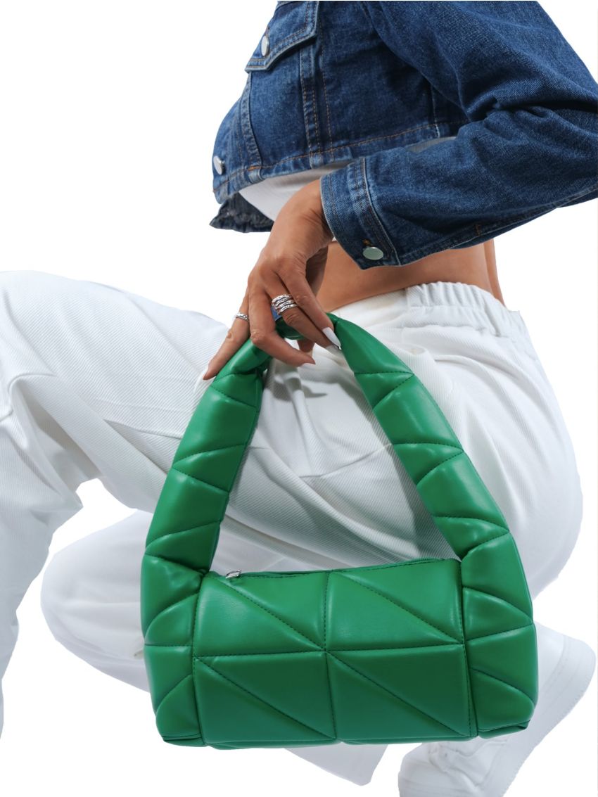 Minimalist Textured Baguette Bag