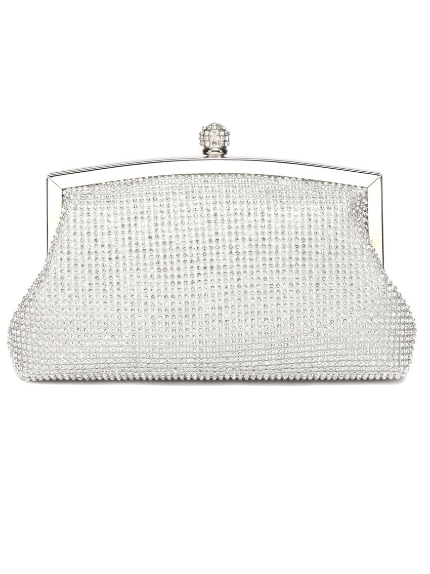 Rhinestone Decor Square Bag