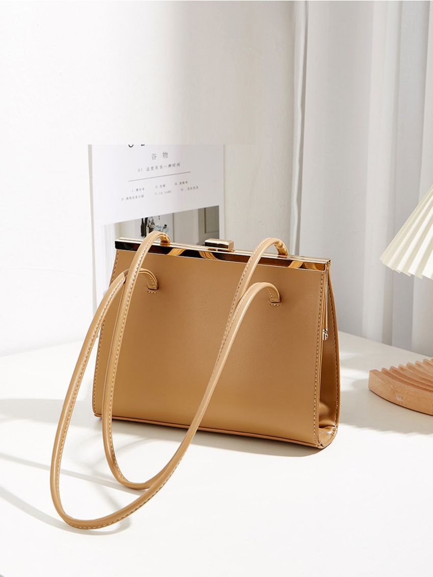 Minimalist Metal Decor Square Bag