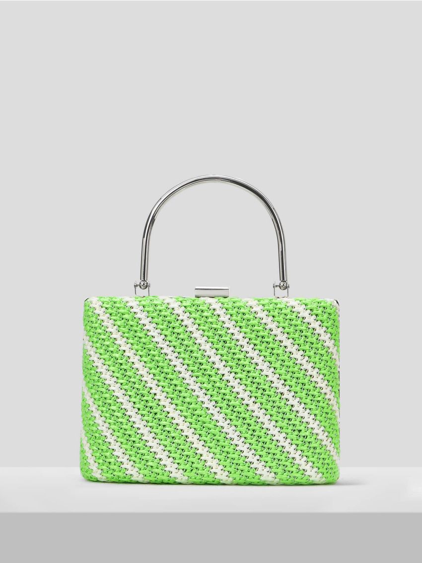 Mini Two Tone Straw Bag