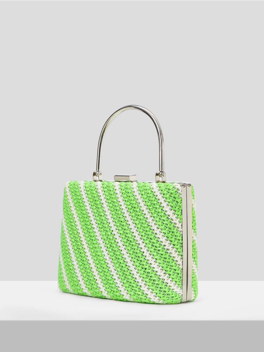 Mini Two Tone Straw Bag